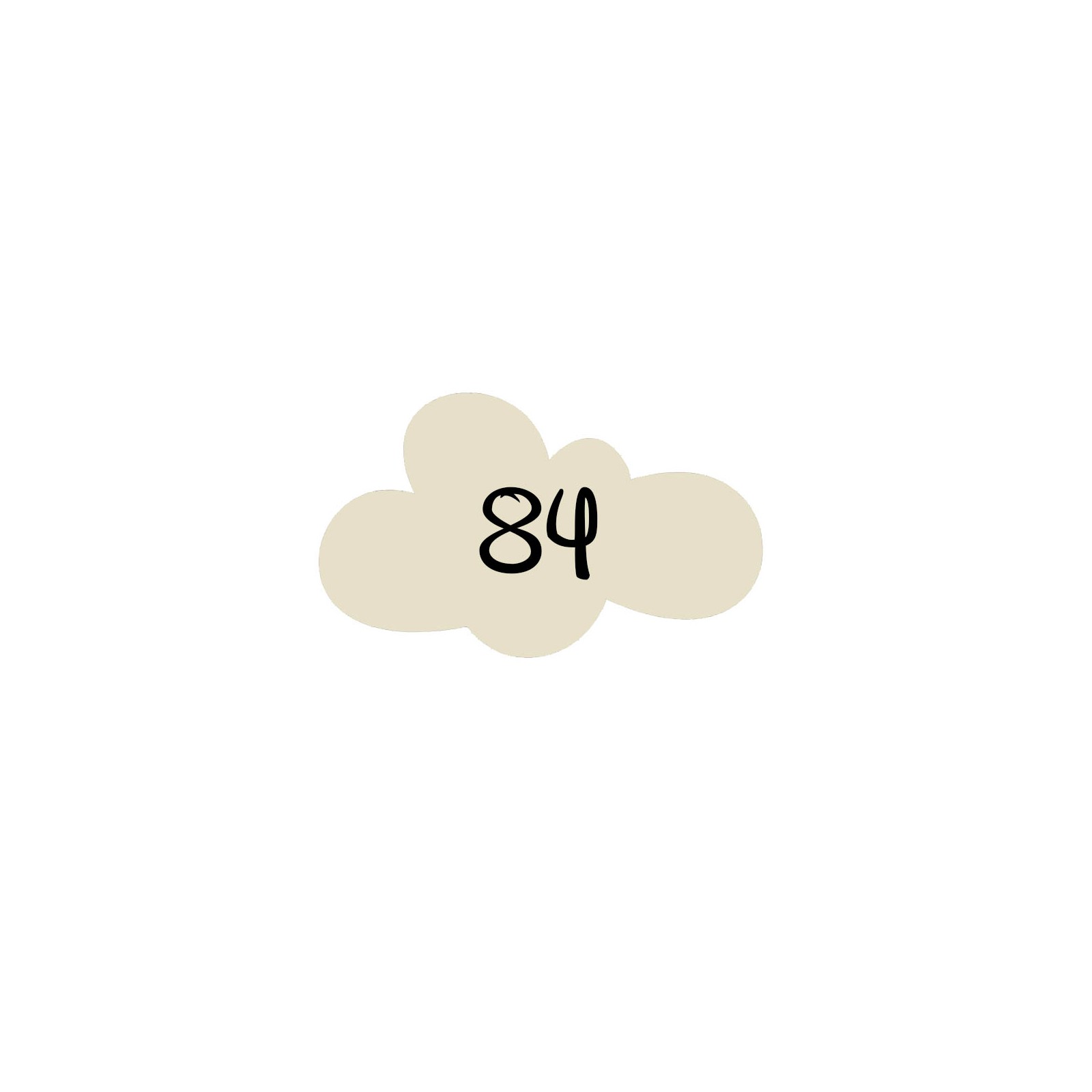 Numéro fantaisie personnalisable pour boîte aux lettres | Nuage