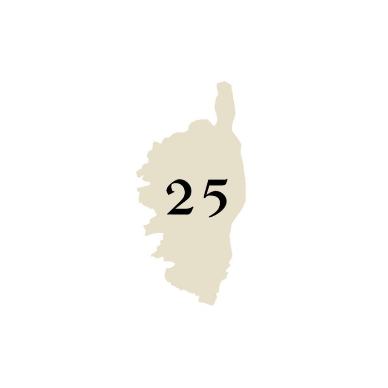 Numéro fantaisie personnalisable pour boîte aux lettres | Corse