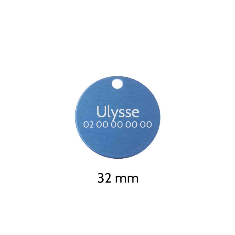 Petite médaille pour animal à personnaliser | Rond Ø 32 mm Petite médaille pour animal à personnaliser | Rond Ø 32 mm