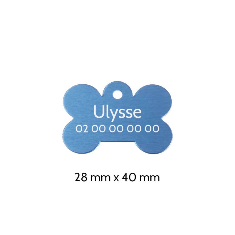 Petite médaille pour animal à personnaliser | Os 28 mm Petite médaille pour animal à personnaliser | Os 28 mm