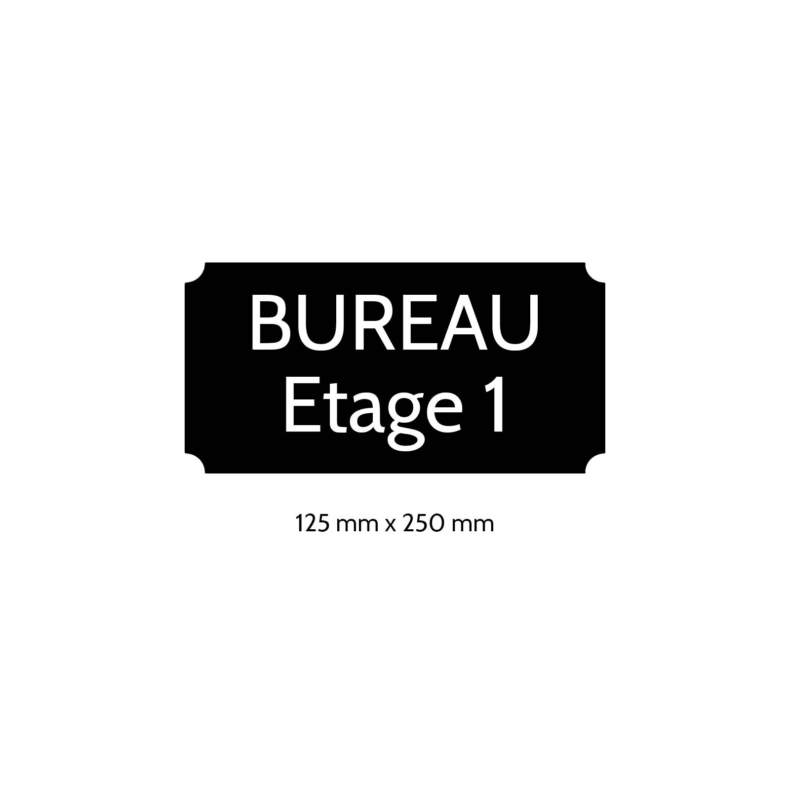 Plaque de porte gravée - 50 x 100 mm | Rectangle