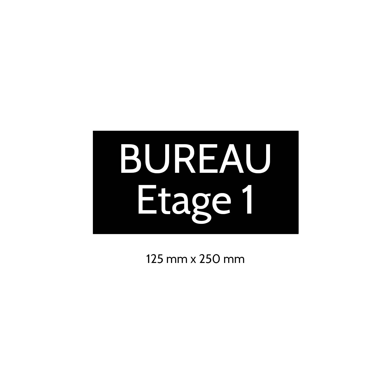Plaque de porte gravée - 125 x 250mm | Rectangle 