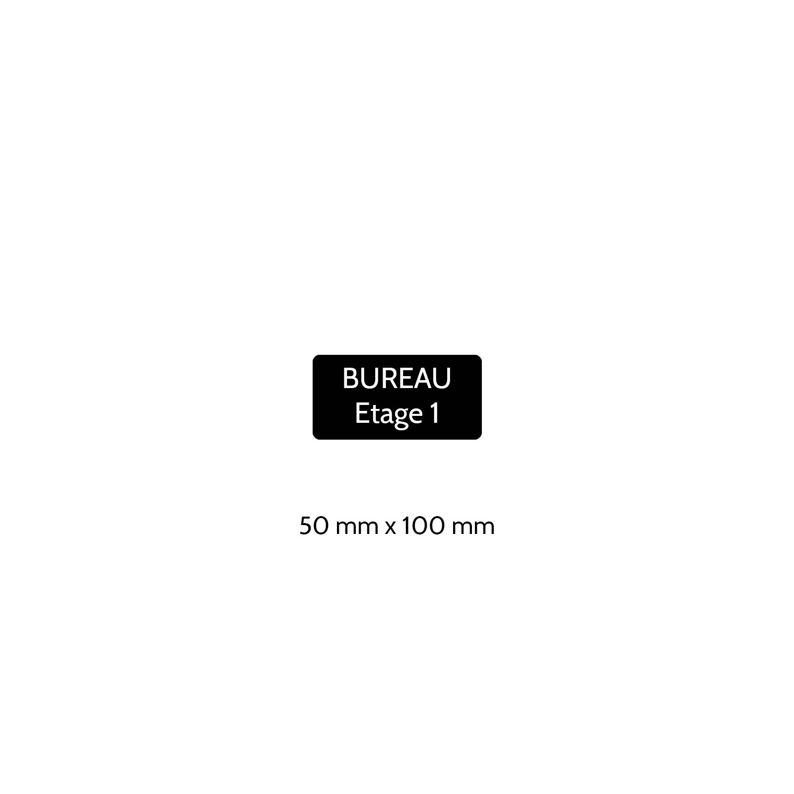 Plaque de porte gravée - 50 x 100 mm | Rectangle angles arrondis