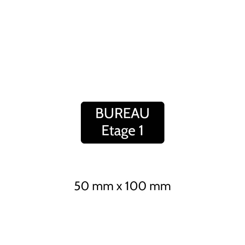 Plaque de porte gravée - 50 x 100 mm | Rectangle angles arrondis Plaque de porte gravée - 50 x 100 mm | Rectangle angles arrondis