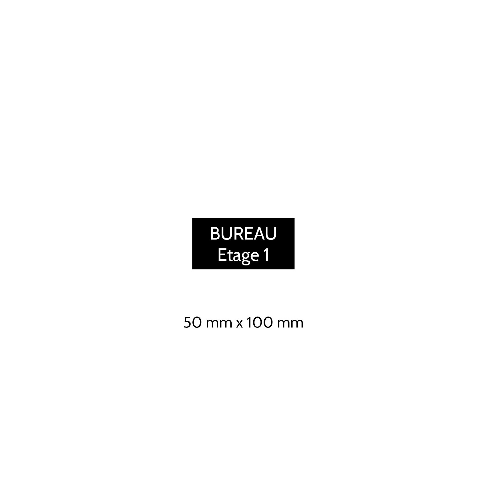 Plaque de porte gravée - 50 x 100 mm | Rectangle 