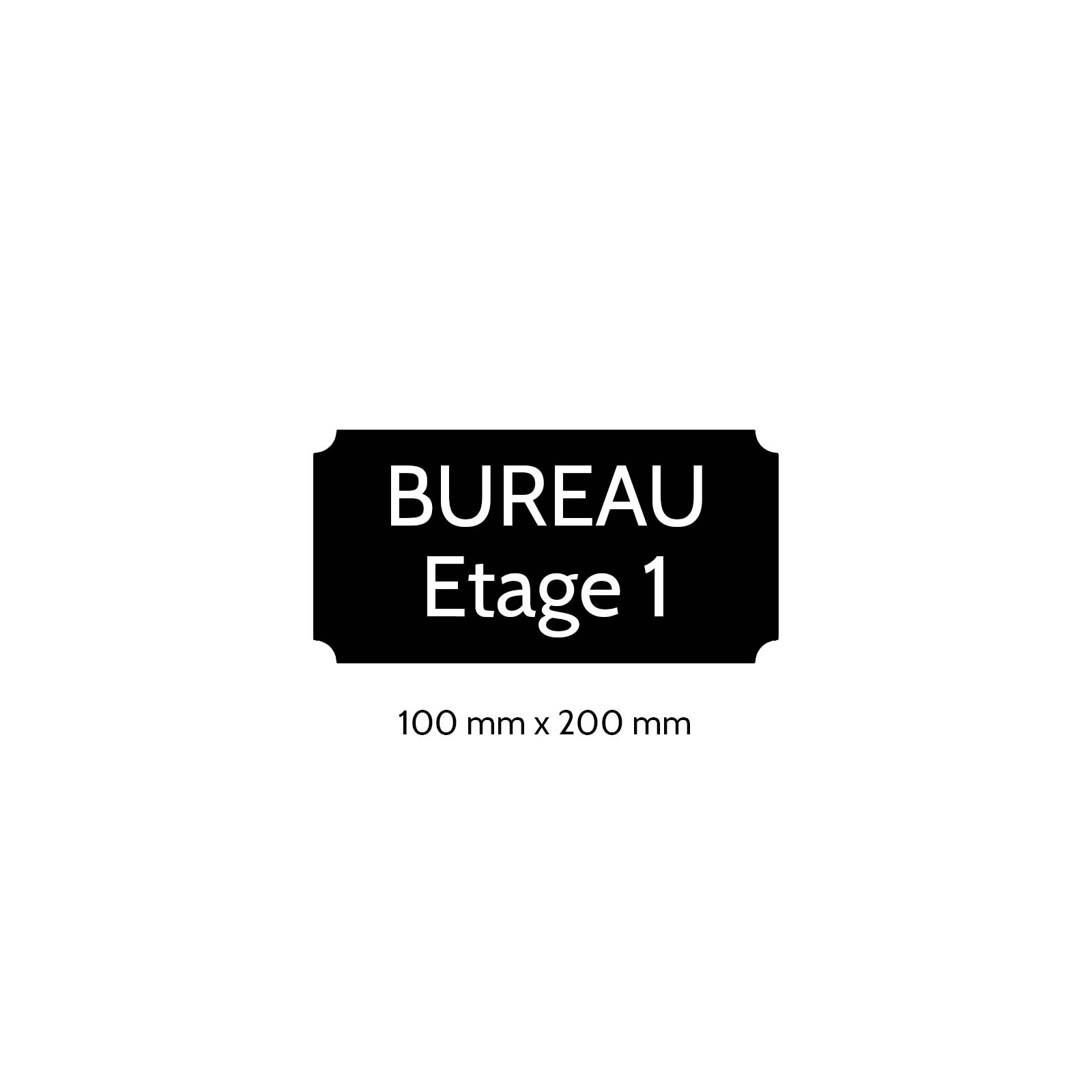 Plaque de porte gravée - 100 x 200 mm | Rectangle classique