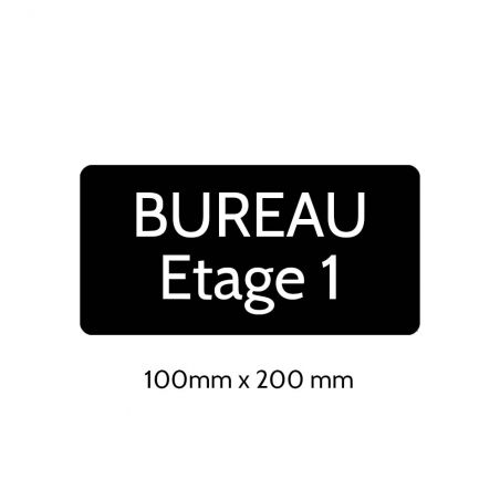 Plaque de porte gravée - 100 x 200 mm | Rectangle angles arrondis