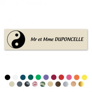 Plaque boîte aux lettres Decayeux - YIN YANG | 1 ligne