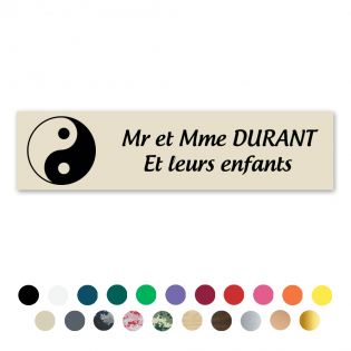 Plaque boîte aux lettres Decayeux - YIN YANG | 2 lignes