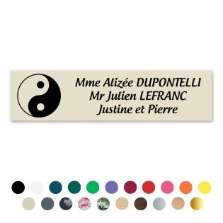 Plaque boîte aux lettres Decayeux - YIN YANG | 3 lignes