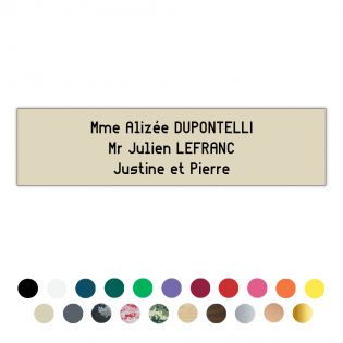Plaque boîte aux lettres Edelen | 3 lignes