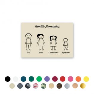 Plaque de maison Family | 4 membres