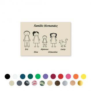 Plaque de maison Family | 5 membres