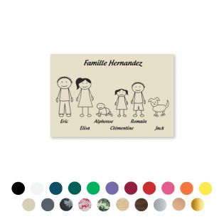 Plaque de maison Family | 6 membres