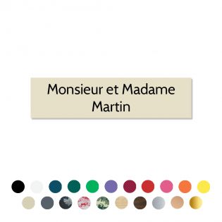 Plaque adhésive interphone ou sonnette personnalisée | 2 lignes