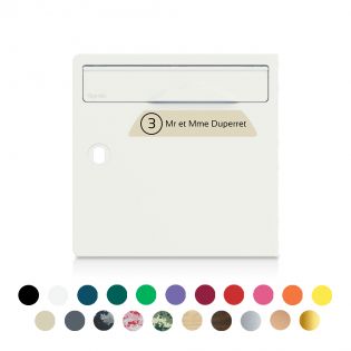 Plaque boîte aux lettres Signée - NUMÉRO | 1 ligne