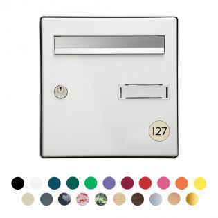 Numéro pour boîte aux lettres personnalisable format rond | Ø 4 cm