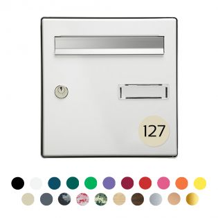 Numéro pour boîte aux lettres personnalisable format rond | Ø 6 cm