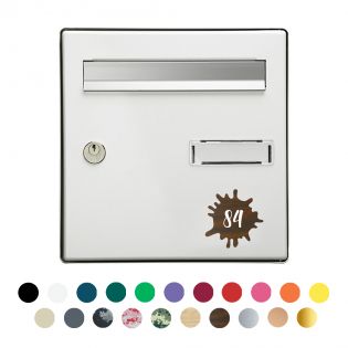 Numéro fantaisie personnalisable pour boîte aux lettres | Splash