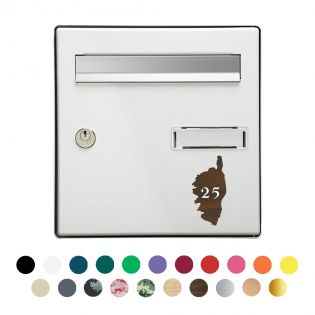 Numéro fantaisie personnalisable pour boîte aux lettres | Corse