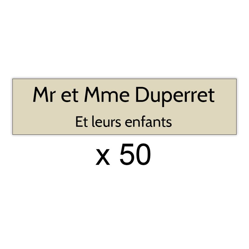 Lot de 50 plaques pour boîte aux lettres - Decayeux 100 x 25 mm Lot de 50 plaques pour boîte aux lettres - Decayeux 100 x 25 mm