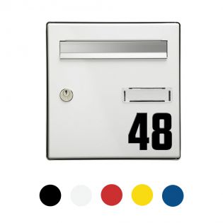 Chiffre adhésif numéro de rue pour boite aux lettres - Hauteur 7 cm - Modèle CAPTAIN
