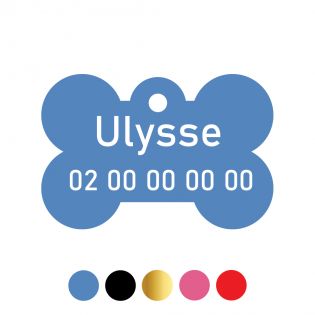 Petite médaille pour animal à personnaliser | Os 28 mm