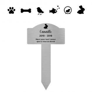 Plaque funéraire personnalisée pour animal de compagnie | Symbole – Animal