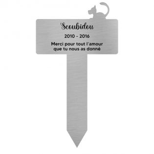 Plaque funéraire personnalisée pour animal de compagnie | Silhouette animal