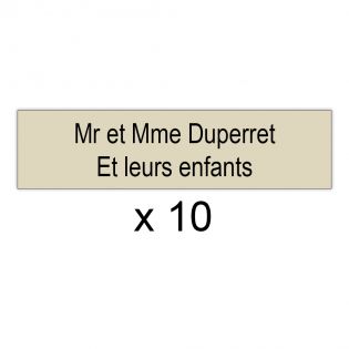 Lot de 10 plaques pour boîte aux lettres - Decayeux 100 x 25 mm