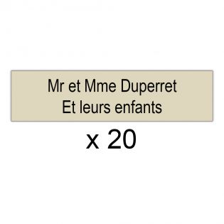 Lot de 20 plaques pour boîte aux lettres - Decayeux 100 x 25 mm