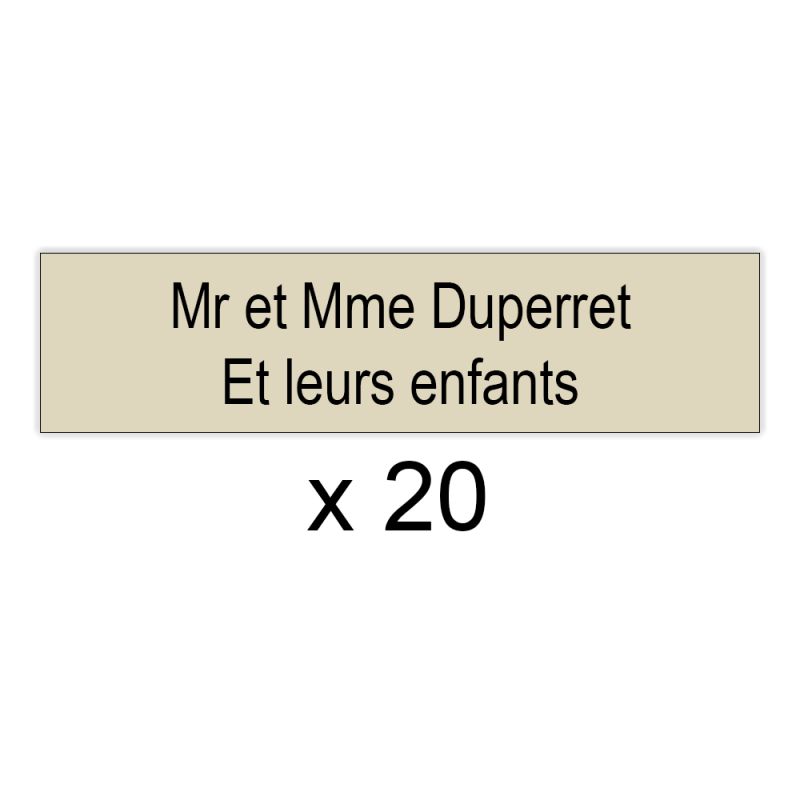 Lot de 20 plaques pour boîte aux lettres - Decayeux 100 x 25 mm Lot de 20 plaques pour boîte aux lettres - Decayeux 100 x 25 mm