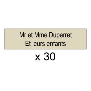 Lot de 30 plaques pour boîte aux lettres - Decayeux 100 x 25 mm