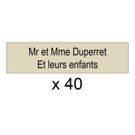 Lot de 40 plaques pour boîte aux lettres - Decayeux 100 x 25 mm