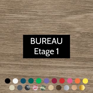 Plaque de porte gravée - 75 x 150 mm | Rectangle 