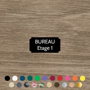 Plaque de porte gravée - 50 x 100 mm | Rectangle biseauté