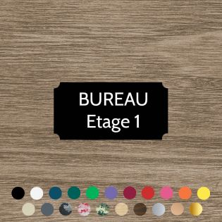 Plaque de porte gravée - 75 x 150 mm | Rectangle biseauté