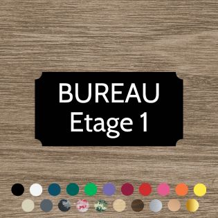 Plaque de porte gravée - 100 x 200 mm | Rectangle biseauté