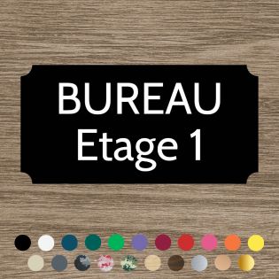 Plaque de porte gravée - 125 x 250mm | Rectangle biseauté