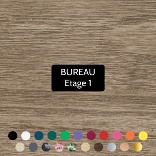 Plaque de porte gravée - 50 x 100 mm | Rectangle angles arrondis