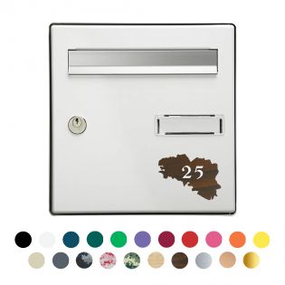 Numéro fantaisie personnalisable pour boîte aux lettres | Bretagne