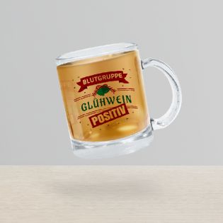 Mug en verre transparent personnalisé avec Texte et Photo