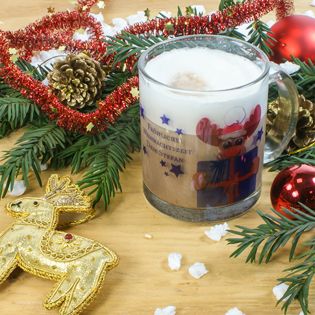 Mug en verre transparent personnalisé avec Texte et Photo