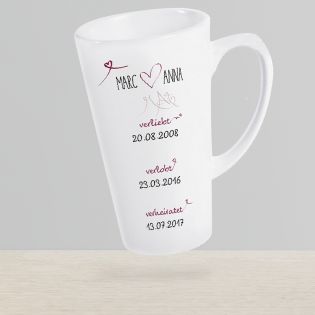 Grande tasse conique personnalisée