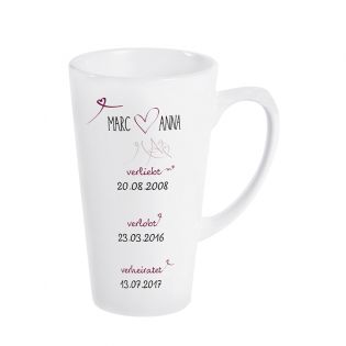 Grande tasse conique personnalisée