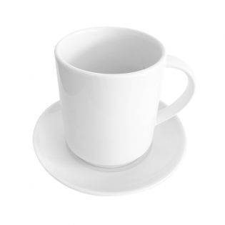 Grande tasse à café personnalisée + soucoupe