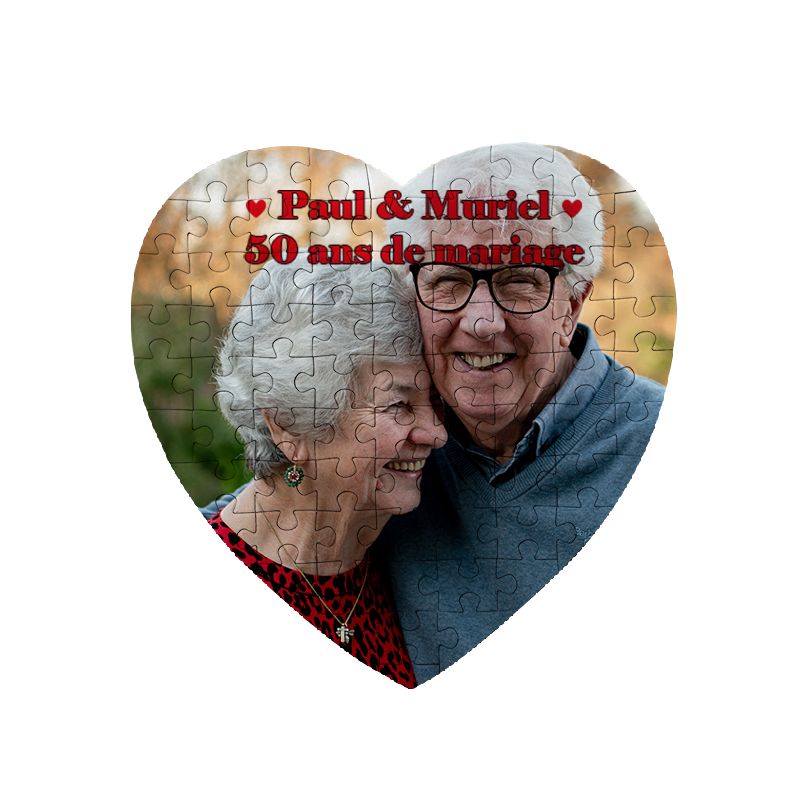 Puzzle Cœur personnalisé | 75 pièces Puzzle Cœur personnalisé | 75 pièces