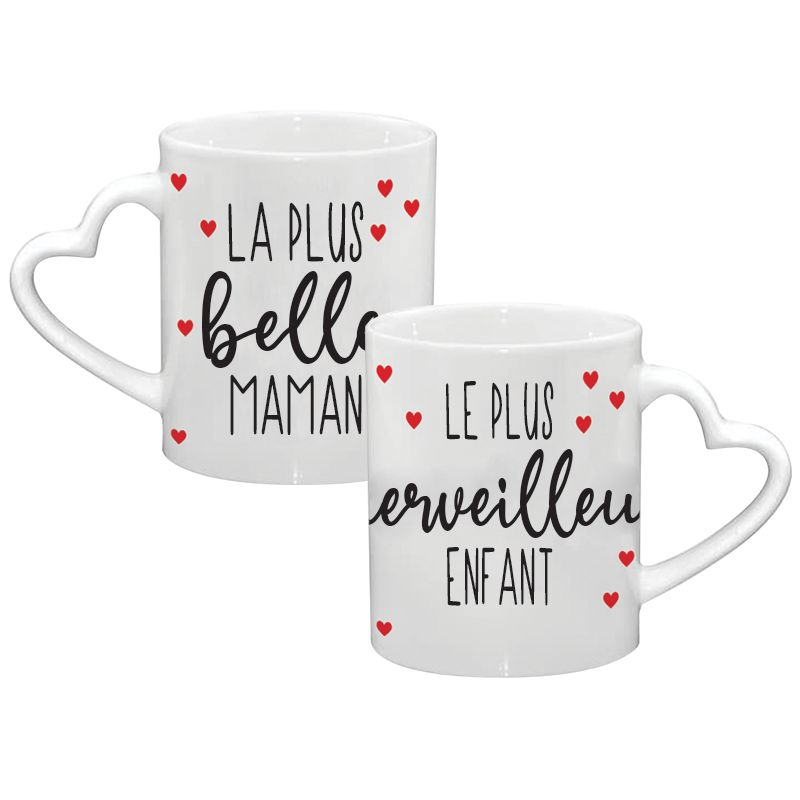 Mugs duo personnalisés Maman | Love Mugs duo personnalisés Maman | Love