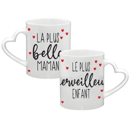 Mugs duo personnalisés Maman | Love