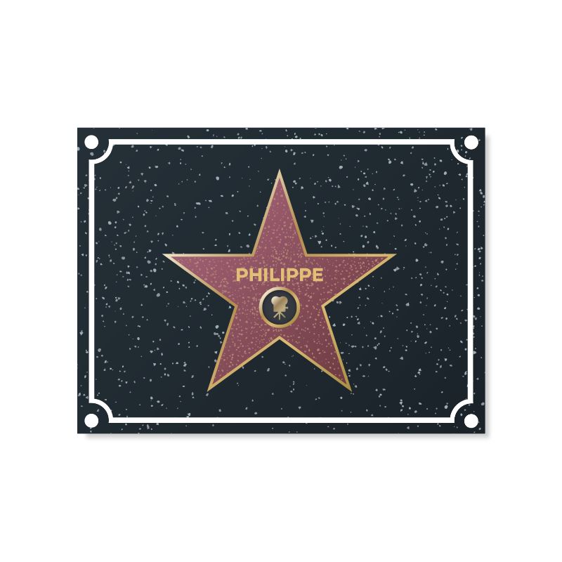 Plaque décorative personnalisée · Hollywood | 15 x 20 cm Plaque décorative personnalisée · Hollywood | 15 x 20 cm